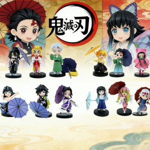 Bandai | Demon Slayer Plum Rain Series Blind Box Tanjiro Kamado Nezuko anime cartoon figure creative statue model ornament surprise gift
