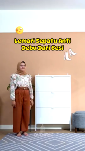 RAK SEPATU TERTUTUP BESI SR 002 UNTUK 18 PASANG BAHAN BESI [PARBUB]