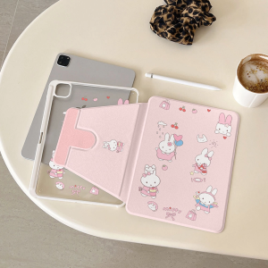 เคสiPadหมุน 360° mini7 Air7 Gen11 ที่ใส่ปากกา Pink Miffy เคสไอแพด Gen10 Air5 Air4 10.9 Pro11 9.7 Air6