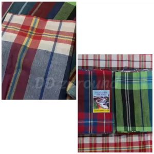 ผ้าขาวม้า ตรารถไฟ เย็บขอบทุกผืน  เนื้อผ้าดีสีไม่ตก ผ้าขาวม้าพื้นเมือง