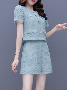 French Design Leisure Slim Fitting Two-piece Set
