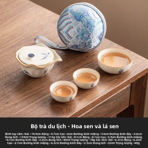 JISU | Bộ Dụng Cụ Trà Du Lịch Bao Gồm ấm Trà và Tách để Pha Trà
