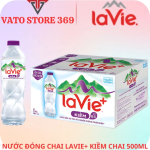 Nước uống đóng chai LAVIE+ kiềm có khoáng thiên nhiên chai 500ml