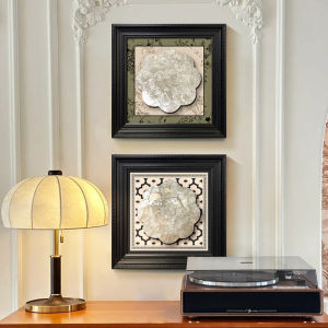 YASISHA | Vintage Style 3D Relief Luxury Home Decor Shell Wall Art