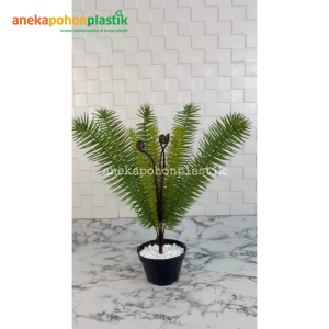 Pohon Hias Pohon Artificial Daun Pakis Hutan X12 Latex Pot Dasar Hitam Hiasan Ruang Tamu Aesthetic