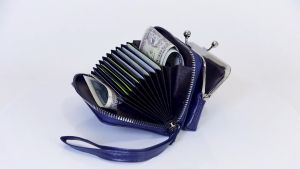 Vintage Zipper Around Card Holder Retro Functional Coin Purse Mini Wristlet Bag & Wallet Pouch