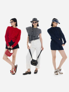 HonoreGuYue เสื้อสเวตเตอร์ถักเนื้อนุ่ม ชุดกระโปรงยาว ชุดสูท 3 ชิ้น ผ้าขนสัตว์ แขนยาว คอโปโล สไตล์ลำลอง เหมาะกับฤดูใบไม้ร่วง