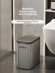 MR.Bin | Stainless Steel Press Type Trash Can