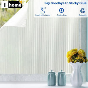 Frosted Glass Stickers Window Film Sun Blocking Tinting Film Home Bathroom Door Sticker Matte White Privacy Self Adhesive 3D Door Sticker