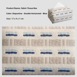 Decorative Tissue Box Geometric Pattern Colorful Stripes Creamy Style