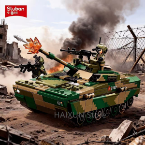 Sluban | Sluban Building Boy ZBD-04AS Armored Vehicle Building Bricks -   Puzzle Military Toy Tank Toy Gift for kids
