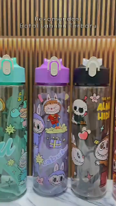 Botol Minum Anak Labubu Lucu Anti Tumpah