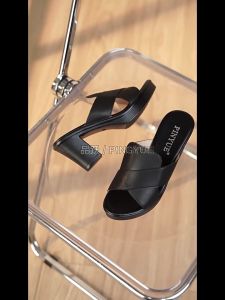 Sandal Heels Tumit Bahan Kulit Berkualitas T-005
