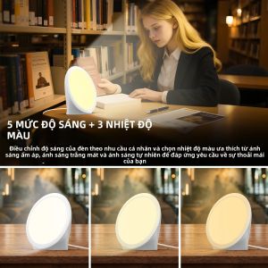 Đèn Chiếu Sáng Di Động 10000 Lux Với Chức Năng Bộ Nhớ 6 Cài Đặt Hẹn Giờ Độ Sáng Điều Chỉnh Mô Phỏng Ánh Sáng Mặt Trời Tự Nhiên Đèn Ngủ LED