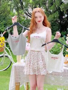 HEYINI | Áo Vest Phối Ren Ôm Body Nữ