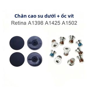 Macbook Pro Retina 13/15 Vỏ Dưới Chân Cao Su Có Ốc Vít Tương Thích Với A1398 A1425 A1502 Mẫu 2012-2015 Mới
