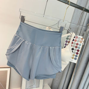 Yoga Shorts Running Tight Pants Breathable Quick Dry Loose Fit Summer Sports Hot Pants Fake Two-Piece Set Mobile Phone Pocket