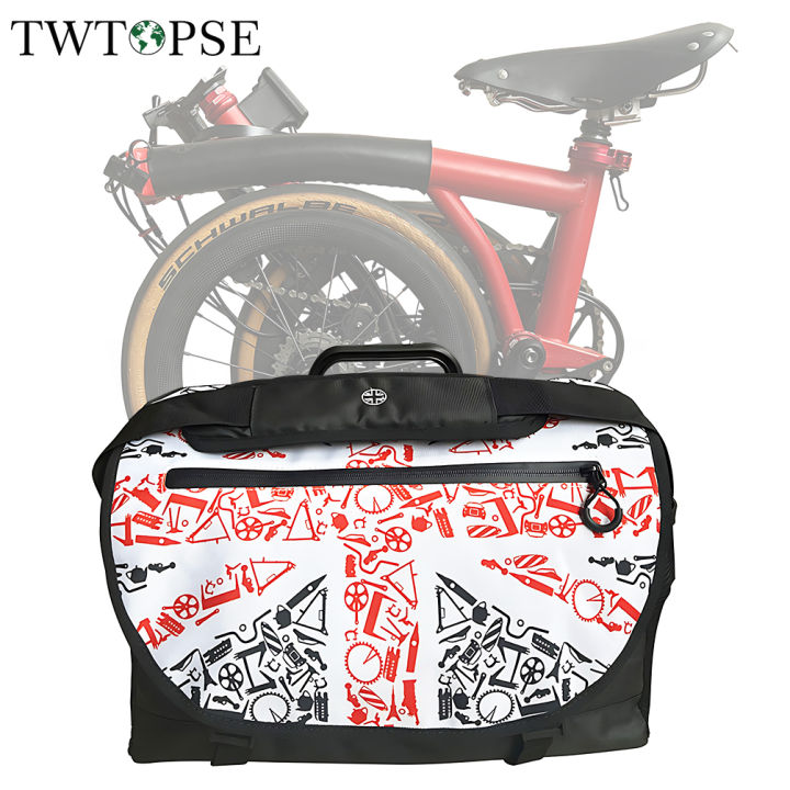 TWTOPSE Union Jack Messenger S Bag For Brompton Folding Bicycle