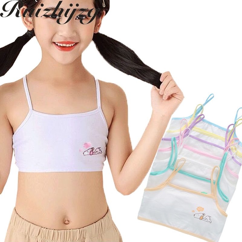 Ruizhijzg Cotton girls underwear development period small Sling Kid vest Sports Young primary school students children bra Slingshot Bra For Kids Slingshot Tits - Lazada