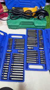 40Piece 3/8" 1/2" Drive Allen Key Torx Hex Star Spline Bit Socket Set S2 Steel for Automotive Repair Mechanic DIY