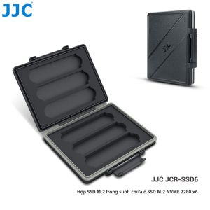 Hộp Đựng Ổ Cứng SSD M.2 6 Khe JJC Chống Sốc Dành Cho Card SSD NVMe 2280 2260 2240 2242 2230 Hộp Đựng Bộ Nhớ Cho Studio Ảnh