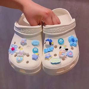 Mesuca | Bộ 15 Món Phụ Kiện Giày Làm Bằng Nhựa Resin Hình Cinnamoroll Ngọt Ngào Sao Hoa Mây Trái Tim Dùng Trang Trí Dép Xăng Đan Tự Làm Phụ Kiện Tùy Chỉnh