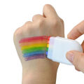 Rainbow Stripe Face Paint for Stage Performance Sports Meeting Children's Day Celebration Washable Face Color for Students And Cheerleaders. 