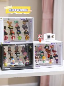 【Soft Lip Shop】Clear Acrylic Blind Box Showcase Storage Display Stand Toys Dustproof Display Cabinet Toy Doll Anime Figure Organizer