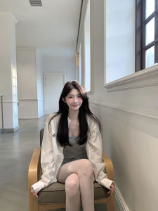 Classic Commute Style Womens Long Sleeve Thin Shirt Polo Collar Loose Fit UV Protection Sunscreen Outerwear Versatile Lazy Feel