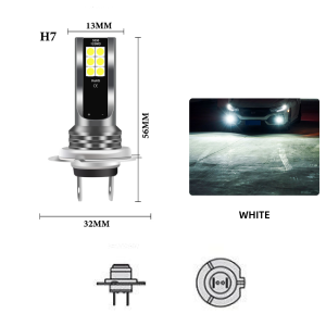 KEVANLY | 2PCS Car H11 LED Headlight H4 H7 Bulb Super Bright Car Driving Light Far Near Light Integrated Car Light Modified 6000k White
