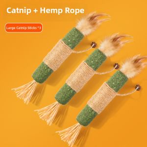 XIAOGUSHI | Catnip Cat Toy Ball Wand Teething Stick Durable Entertainment