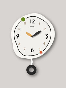 Modern Wall Clock Living Room Creative Fresh Artistic Decorative Kitchen Dining Room Simple Style Wood Material Battery Powered