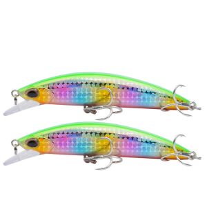 2PCS New Arrival Fishing Lures MINNOW with Configuration Sinking Minnow 30G/10.2CM Laser Skin Must-have for Anglers