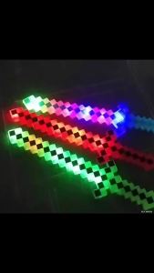My World Diamond Sword Toy Luminous Sword Crystal Sword Diamond Axe Toy Cosplay Prop Toy for Kids