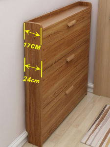 Ultra-Thin 17cm Hallway Shoe Cabinet Dustproof Economic Style Flip Door Design Home Entrance Storage Furniture Simple Modern