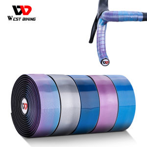 WEST BIKING Bike Handlebar Tape Anti-silp MTB Road Bicycle Handlebar Tape With Bar Plug Comfortable Cycling Handlebar Tape Bicyle Accessories