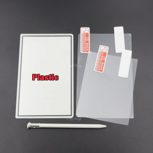 1Set For New 3DS Console Plastic /Glass Top LCD Screen Lens Cover + Top Bottom Screen Protector Film+Stylus Pen