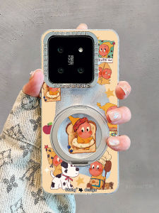 Micromagnetical Attraction Phone Case Silicone Protective Cover with Drawings Rotatable Stand Suitable for Xiaomi 15 pro Ultra