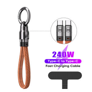 Cáp Sạc Nhanh USB C PD 240W 0.22m Dây Sạc Type C Di Động Dạng Móc Khóa Cho iPhone 17 Samsung Galaxy S25 Sạc Dự Phòng