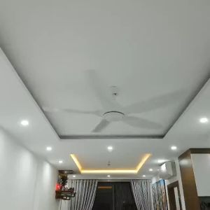 Quạt trần có đèn trang trí  động cơ tiết kiệm điện DC 6 tốc độ gió Quạt trần màu trắng sang trọng Rất êm và mát