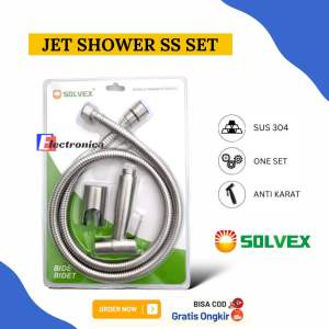 Solvex Set Selang Jet Shower Bidet Cebok Kloset SUS304