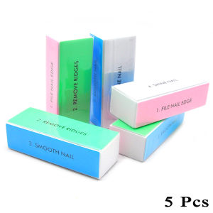 5 Pcs/Lot Nail Buffer Block 4 Way Colorful Buffing Block Shine Polisher Nail Buffing File Manicure Sanding Nail Art Tools Kit