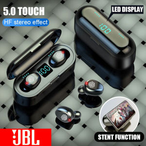 🎧【Ready stock】FREE Shipping+COD🎧 JBL F9 TWS Headphones Bluetooth Headsets Wireless Earphones with Mic 3000mAh Charging Box 9D HiFI Stereo Sports Earbuds Free Shippin