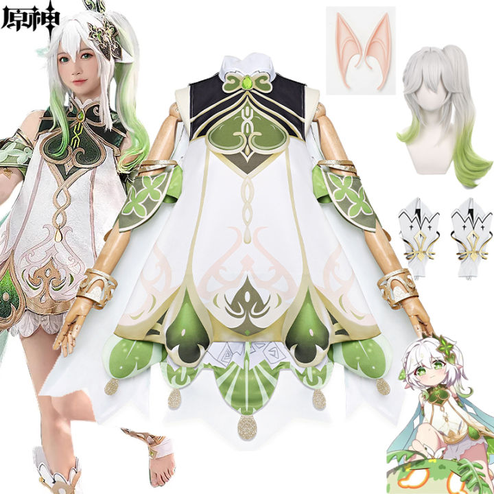 Genshin Impact Nahida Costume Grass God Nahida Buer Cosplay Dress Uniform Sets Lovely Girl Lolita Dress Anime Game Character Fancy Costume