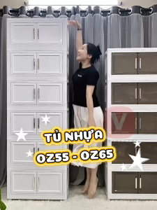 Tủ Nhựa V-BABY OZ Cửa Trong Chiều Ngang 55CM Và 65CM Tủ Đựng Đồ Dùng Đa Năng Lắp Ghép Gấp Gọn