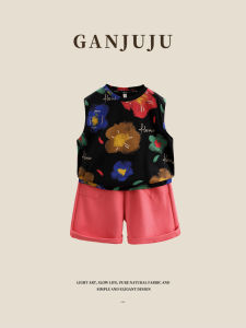 BOGUXIONG | Flower Pattern Boys Summer Suit Set