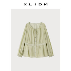 Breatheable Lace X Shaped Slimming Womens Summer Tencel Shirt