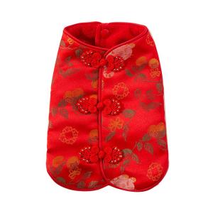 SHENJINGMAO | Traditional Chinese Design Pearl Buttoned Tang Suit Vest Cotton Winter Pet Cat Clothes