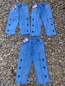 celana kulot anak anal usia 3-10 tahun motif love murah