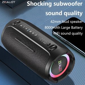 Zealot | ZEALOT S76 50W Wireless SpeakersHiFi Sound QualityRGB Light Wireless Speaker8000mAh Battery24 Hours Playtime Loud Stereo.